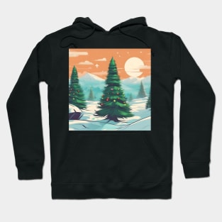 Ykomow Christmas Trees Womens Holiday Pine Tree Xmas Graphic Tees Christmas Family Hoodie